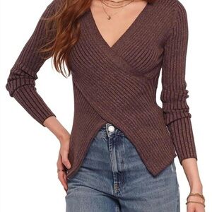 Heartloom V-Neck Ribbed Sweater - Size Small